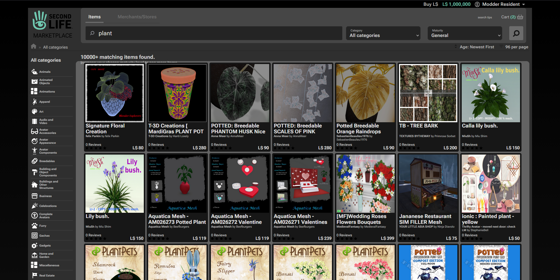 Modded Theme - Dark Monochrome, Search Page